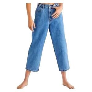 EDWIN x Free People Maiia Crop Women's Jeans Adjustable Waist Sz L NWT